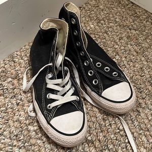 Converse black high tops